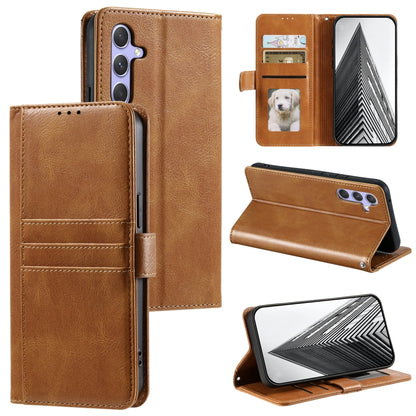 For Samsung Galaxy S25 5G Simple 6-Card Wallet Leather Phone Case(Brown) by buy2fix
