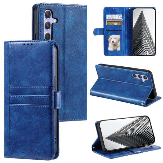 For Samsung Galaxy S25 5G Simple 6-Card Wallet Leather Phone Case(Blue) by buy2fix