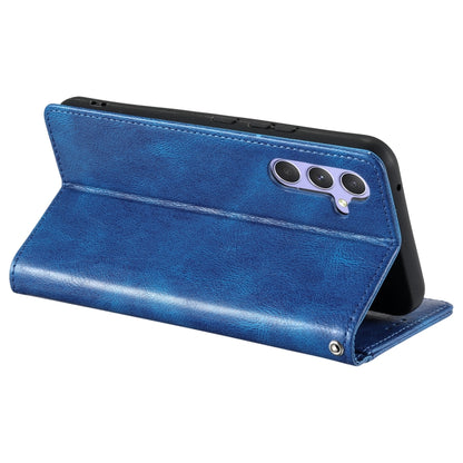 For Samsung Galaxy S25 5G Simple 6-Card Wallet Leather Phone Case(Blue) by buy2fix