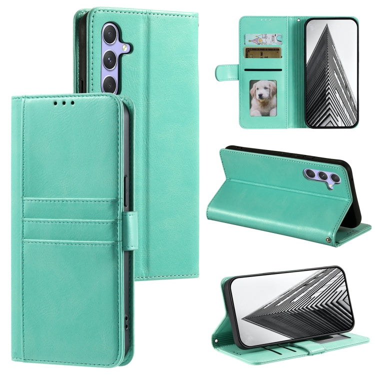For Samsung Galaxy S25 5G Simple 6-Card Wallet Leather Phone Case(Green) by buy2fix