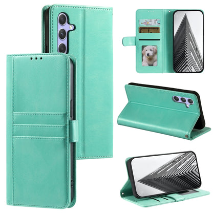 For Samsung Galaxy S25 5G Simple 6-Card Wallet Leather Phone Case(Green) by buy2fix