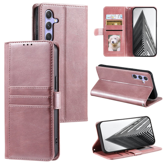 For Samsung Galaxy S25+ 5G Simple 6-Card Wallet Leather Phone Case(Rose Gold) - Galaxy S25+ 5G Cases by buy2fix | Online Shopping UK | buy2fix