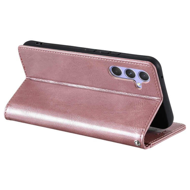 For Samsung Galaxy S25+ 5G Simple 6-Card Wallet Leather Phone Case(Rose Gold) - Galaxy S25+ 5G Cases by buy2fix | Online Shopping UK | buy2fix