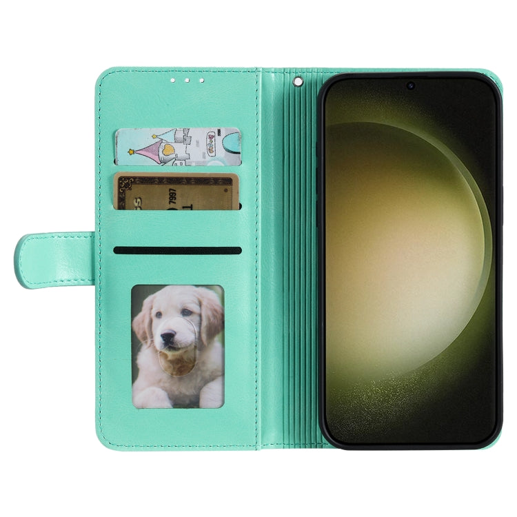 For Samsung Galaxy S25+ 5G Simple 6-Card Wallet Leather Phone Case(Green) - Galaxy S25+ 5G Cases by buy2fix | Online Shopping UK | buy2fix