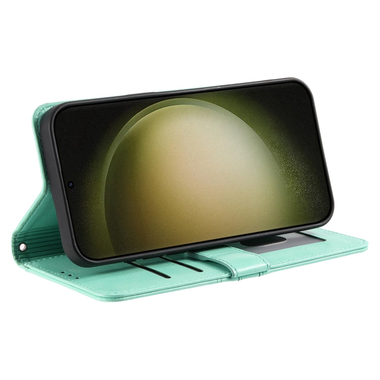 For Samsung Galaxy S25+ 5G Simple 6-Card Wallet Leather Phone Case(Green) - Galaxy S25+ 5G Cases by buy2fix | Online Shopping UK | buy2fix