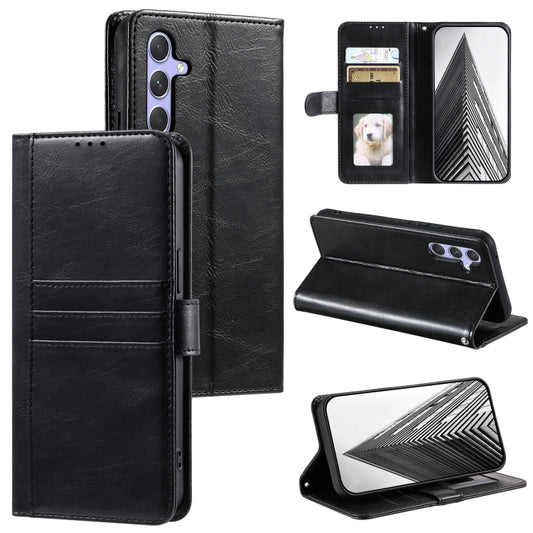For Samsung Galaxy S25+ 5G Simple 6-Card Wallet Leather Phone Case(Black) - Galaxy S25+ 5G Cases by buy2fix | Online Shopping UK | buy2fix