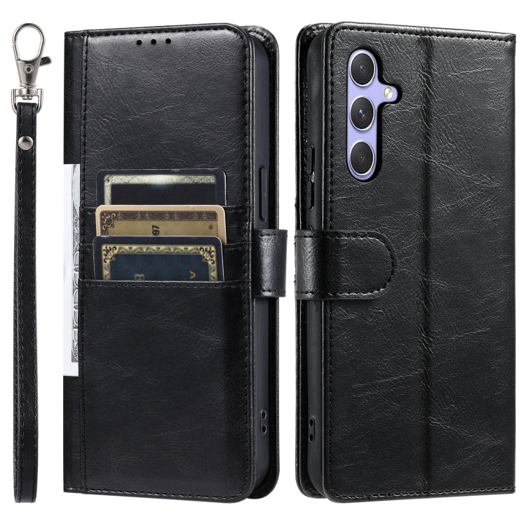 For Samsung Galaxy S25+ 5G Simple 6-Card Wallet Leather Phone Case(Black) - Galaxy S25+ 5G Cases by buy2fix | Online Shopping UK | buy2fix