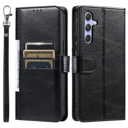 For Samsung Galaxy S25+ 5G Simple 6-Card Wallet Leather Phone Case(Black) - Galaxy S25+ 5G Cases by buy2fix | Online Shopping UK | buy2fix