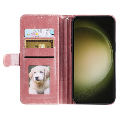 For Samsung Galaxy S25 Ultra 5G Simple 6-Card Wallet Leather Phone Case(Rose Gold) by buy2fix