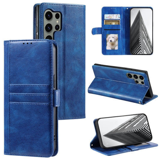 For Samsung Galaxy S25 Ultra 5G Simple 6-Card Wallet Leather Phone Case(Blue) by buy2fix