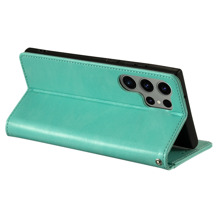 For Samsung Galaxy S25 Ultra 5G Simple 6-Card Wallet Leather Phone Case(Green) by buy2fix