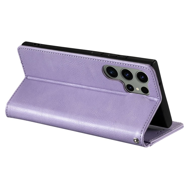 For Samsung Galaxy S25 Ultra 5G Simple 6-Card Wallet Leather Phone Case(Purple) by buy2fix