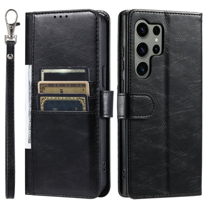 For Samsung Galaxy S25 Ultra 5G Simple 6-Card Wallet Leather Phone Case(Black) by buy2fix