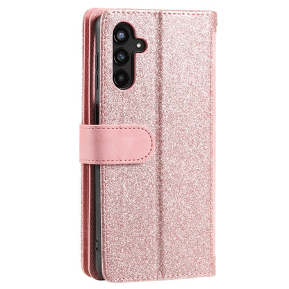 For Samsung Galaxy S25+ 5G Nine Card Zipper Bag Leather Phone Case with Lanyard(Pink) by buy2fix