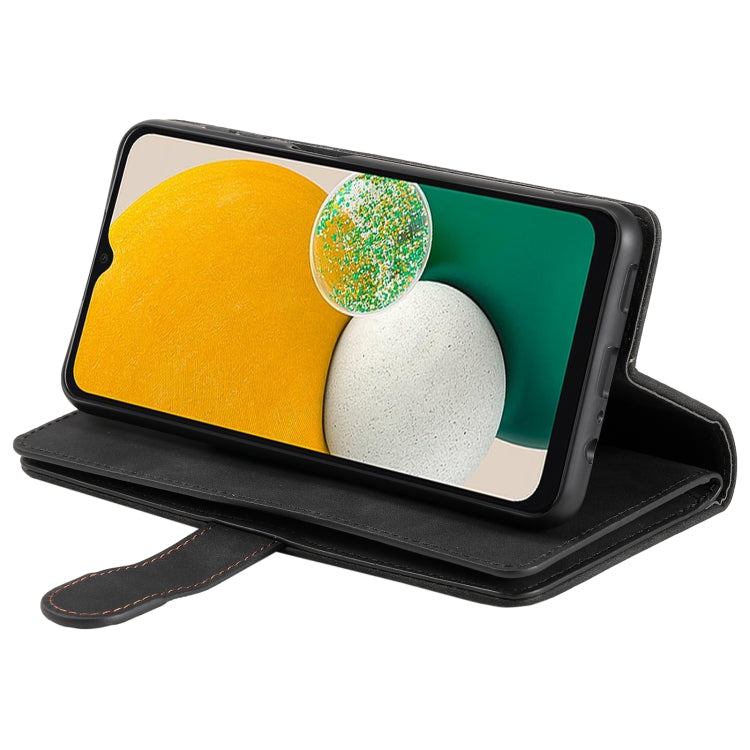 For Samsung Galaxy S25 Ultra 5G Nine Card Zipper Bag Leather Phone Case with Lanyard(Black) by buy2fix