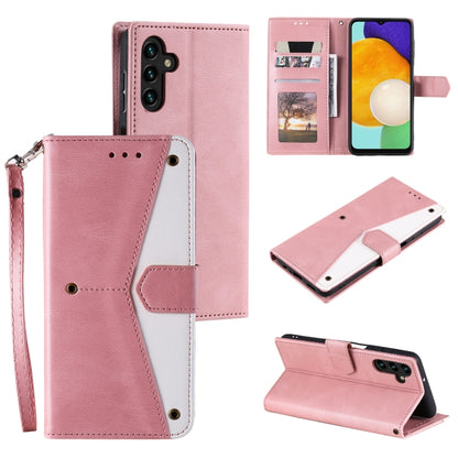 For Samsung Galaxy S25 5G Nail Skin Feel Stitching Calf Texture Leather Phone Case(Rose Gold) by buy2fix