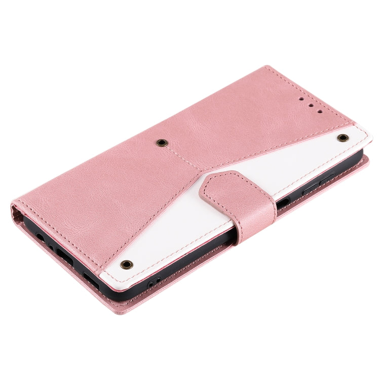 For Samsung Galaxy S25 5G Nail Skin Feel Stitching Calf Texture Leather Phone Case(Rose Gold) by buy2fix