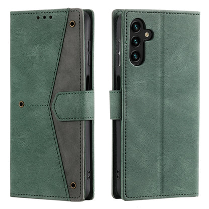 For Samsung Galaxy S25 5G Nail Skin Feel Stitching Calf Texture Leather Phone Case(Green) by buy2fix