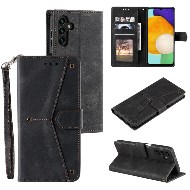 For Samsung Galaxy S25+ 5G Nail Skin Feel Stitching Calf Texture Leather Phone Case(Black) by buy2fix