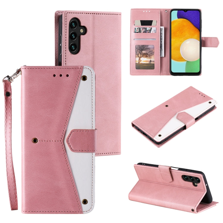 For Samsung Galaxy S25+ 5G Nail Skin Feel Stitching Calf Texture Leather Phone Case(Rose Gold) by buy2fix