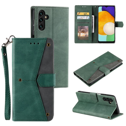 For Samsung Galaxy S25+ 5G Nail Skin Feel Stitching Calf Texture Leather Phone Case(Green) by buy2fix
