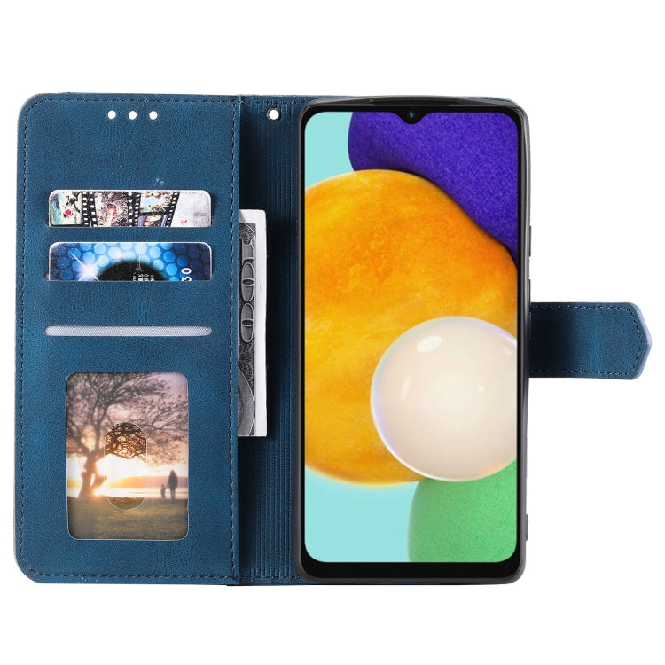 For Samsung Galaxy S25+ 5G Nail Skin Feel Stitching Calf Texture Leather Phone Case(Blue) by buy2fix