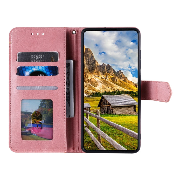 For Samsung Galaxy S25 Ultra 5G Nail Skin Feel Stitching Calf Texture Leather Phone Case(Rose Gold) by buy2fix