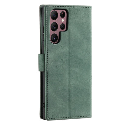 For Samsung Galaxy S25 Ultra 5G Nail Skin Feel Stitching Calf Texture Leather Phone Case(Green) by buy2fix