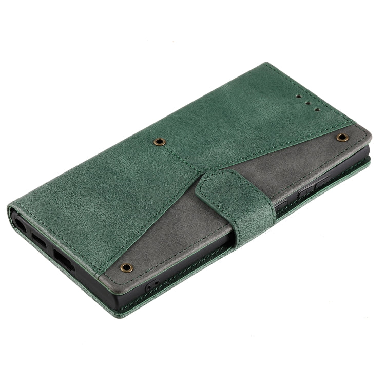 For Samsung Galaxy S25 Ultra 5G Nail Skin Feel Stitching Calf Texture Leather Phone Case(Green) by buy2fix