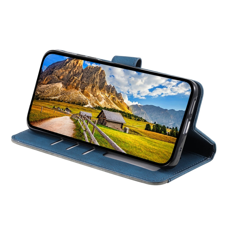 For Samsung Galaxy S25 Ultra 5G Nail Skin Feel Stitching Calf Texture Leather Phone Case(Blue) by buy2fix