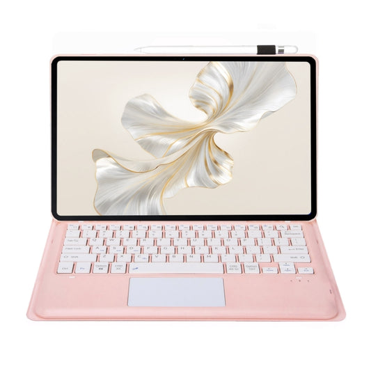 For Huawei MatePad Pro 12.2 Ultra-thin Detachable Bluetooth Keyboard Leather Tablet Case with Touchpad(Pink White) - For Huawei by buy2fix | Online Shopping UK | buy2fix