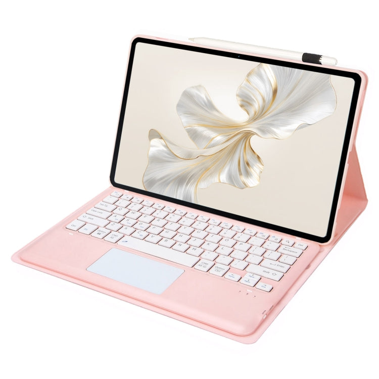 For Huawei MatePad Pro 12.2 Ultra-thin Detachable Bluetooth Keyboard Leather Tablet Case with Touchpad(Pink White) - For Huawei by buy2fix | Online Shopping UK | buy2fix