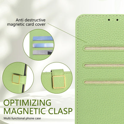 For iPhone 16 Pro Max Crossbody Litchi Texture Square Buckle Leather Phone Case(Green) by buy2fix