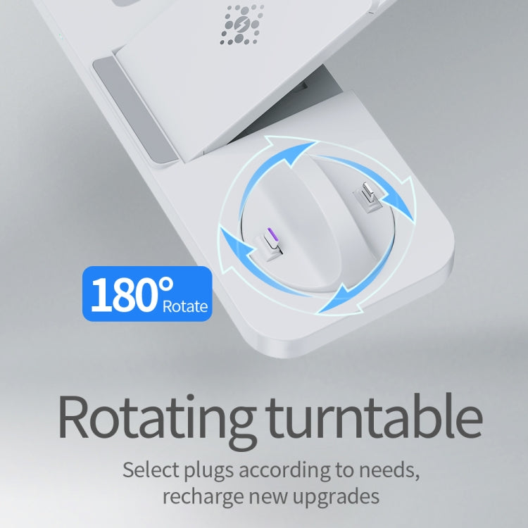 For Samsung Galaxy Watch B21 6 in 1 Mobile Phone / Earphone Universal Foldable Wireless Charger(White) - Multifunction Charger by buy2fix | Online Shopping UK | buy2fix