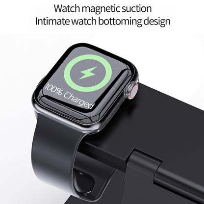 For Huawei Watch B21 6 in 1 Mobile Phone / Earphone Universal Foldable Wireless Charger(Black) - Multifunction Charger by buy2fix | Online Shopping UK | buy2fix