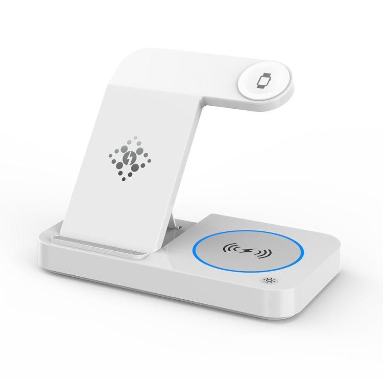 For Huawei Watch B18 4 in 1 Mobile Phone / Earphone Universal Foldable Wireless Charger(White) - Multifunction Charger by buy2fix | Online Shopping UK | buy2fix