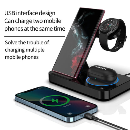 For Huawei Watch B18 4 in 1 Mobile Phone / Earphone Universal Foldable Wireless Charger(White) - Multifunction Charger by buy2fix | Online Shopping UK | buy2fix