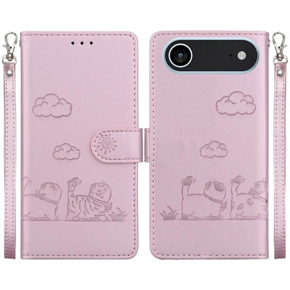 For iPhone Air Cute Cats RFID Leather Phone Case(Rose Gold) - iPhone Air Cases by buy2fix | Online Shopping UK | buy2fix