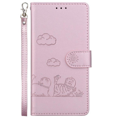 For iPhone Air Cute Cats RFID Leather Phone Case(Rose Gold) - iPhone Air Cases by buy2fix | Online Shopping UK | buy2fix