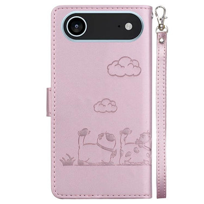 For iPhone Air Cute Cats RFID Leather Phone Case(Rose Gold) - iPhone Air Cases by buy2fix | Online Shopping UK | buy2fix