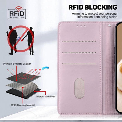 For iPhone Air Cute Cats RFID Leather Phone Case(Rose Gold) - iPhone Air Cases by buy2fix | Online Shopping UK | buy2fix