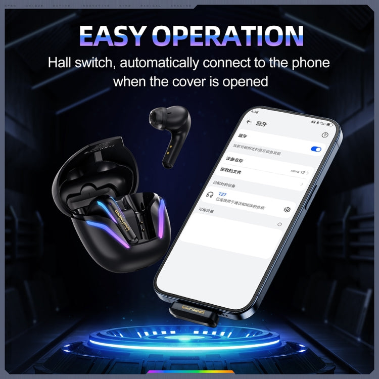 ONIKUMA T27 Dual Mode Cool Wireless Bluetooth Earphone(Black) - Bluetooth Earphone by ONIKUMA | Online Shopping UK | buy2fix