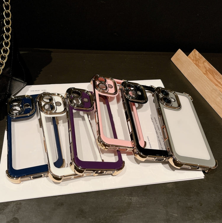 For iPhone 16 Pro Dual-color Plating Space PC Hybrid TPU Phone Case(Black) by buy2fix