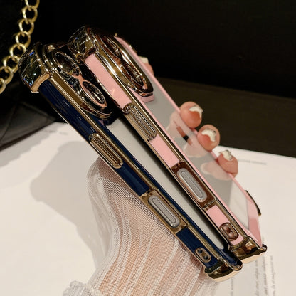 For iPhone 16 Pro Max Dual-color Plating Space PC Hybrid TPU Phone Case(Black) by buy2fix