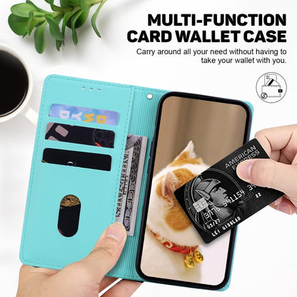 For Samsung Galaxy S25 Ultra 5G Cute Cats RFID Leather Phone Case(Green) by buy2fix