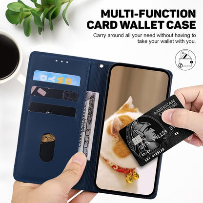 For Samsung Galaxy S25 Ultra 5G Cute Cats RFID Leather Phone Case(Blue) by buy2fix