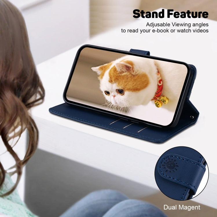 For Samsung Galaxy S25+ 5G Cute Cats RFID Leather Phone Case(Blue) by buy2fix