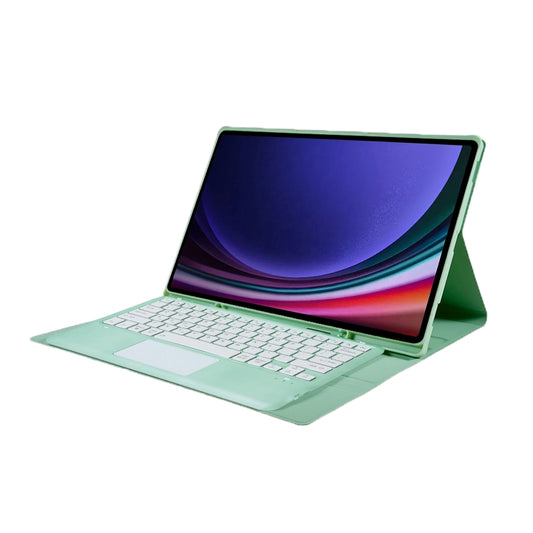 For Samsung Galaxy Tab S10 Ultra A910B-A Touch Pad Detachable Bluetooth Keyboard Leather Tablet Case(Mint Green) - For Samsung by buy2fix | Online Shopping UK | buy2fix