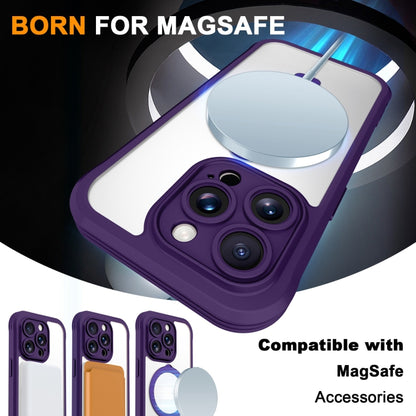 For iPhone 13 Pro Max Skin Feel MagSafe Holder 360 Full Body Phone Case(Dark Purple) - iPhone 13 Pro Max Cases by buy2fix | Online Shopping UK | buy2fix