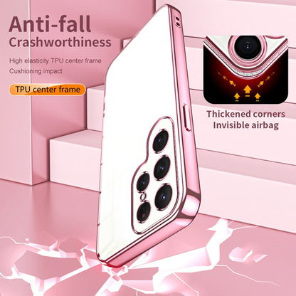 For Samsung Galaxy S25 Ultra 5G Transparent Plating Fine Hole Phone Case(Transparent) by buy2fix